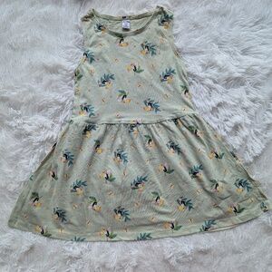 Tropical Vibes Girls’ Summer Dress – Palm & Pineapple Print 4T 7/8